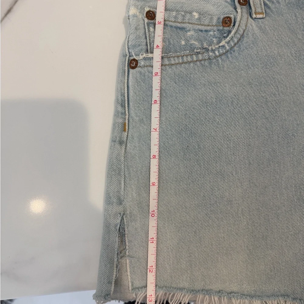 Agolde Parker Long Vintage Denim Shorts